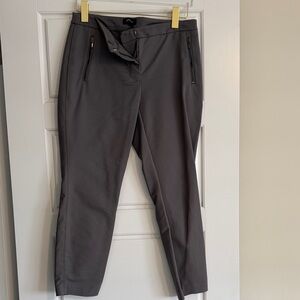 Women’s Dark Gray Slim Dress Pants with Zip Pockets